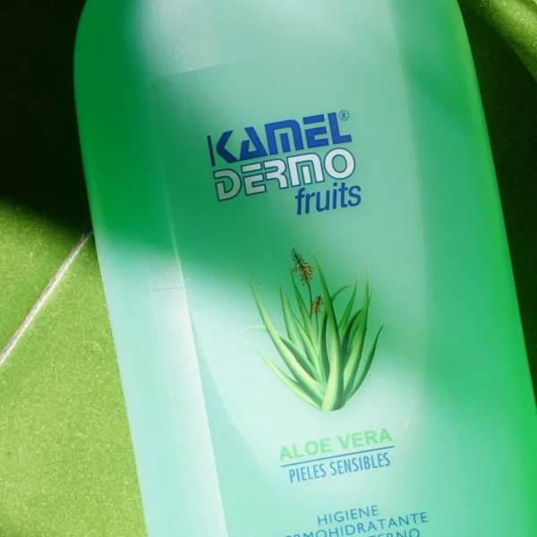 Gel de Aloe Vera Kamel, detalle de envase para piel sensible