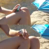 Aplicación del labial protector de argán Kamel en la piel