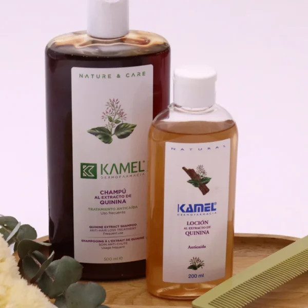 Pack Capilar Fortalecedor de Quinina Kamel: champú y loción anticaída